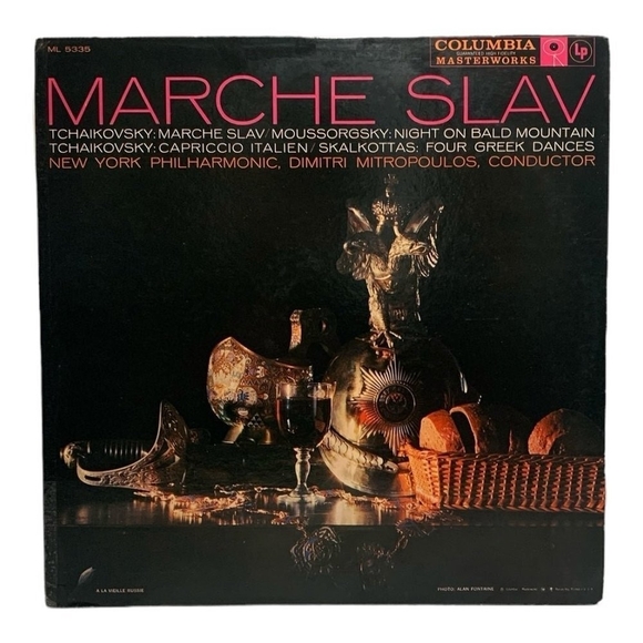 LP P. Tchaikovsky The New York Philharmonic Orchestra - Marche Slav Vinyl Record - Picture 1 of 2